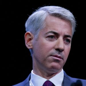 William "Bill" Ackman, founder and chief executive officer of Pershing Square Capital Management LP, pauses while speaking during an event in New York, U.S., on Tuesday, July 22, 2014. Herbalife Ltd. shares fell the most in three months yesterday after billionaire Ackman vowed to show Enron Corp.-like fraud at the seller of supplements and weight-loss shakes. Photographer: Jin Lee/Bloomberg via Getty Images