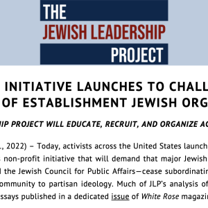 Nationwide Initiative Launches to Challenge Failed Leadership of Establishment Jewish Organizations￼