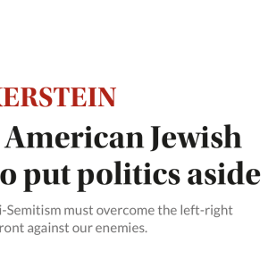 It’s time for American Jewish dissidents to put politics aside